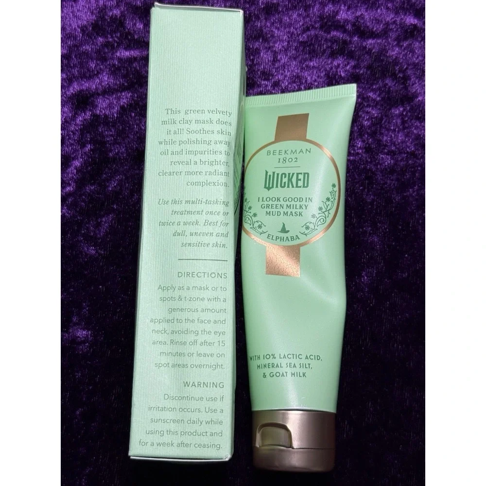 Beekman WICKED Mud Mask ELPHABA I Look Good in Green Milky 2 oz - SEALED